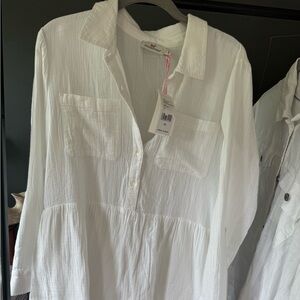 Vineyard Vines White Cap Shirt mini Dress
